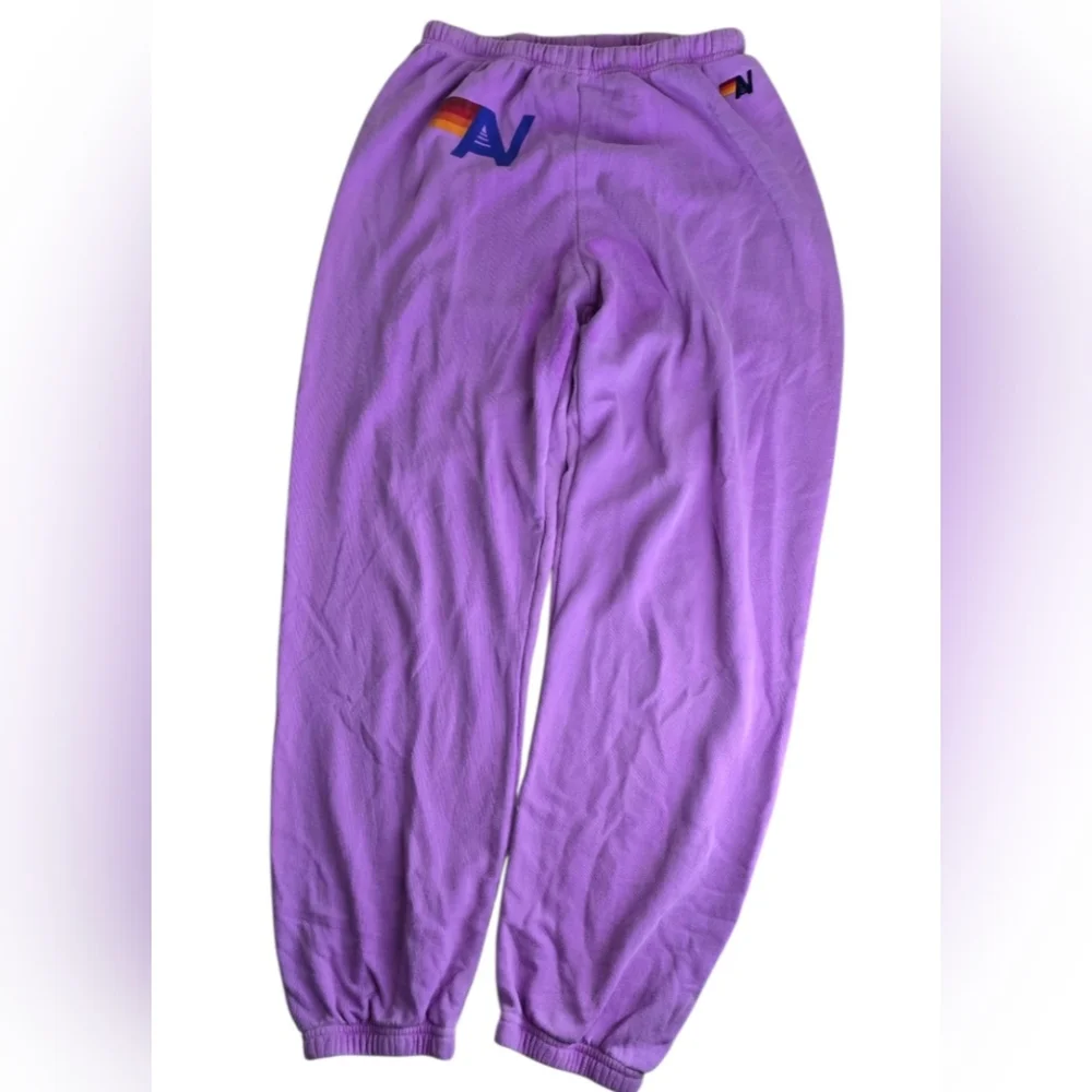 AVIATOR NATION LOGO WOMENS SWEATPANTS in PURPLE - Picture 4 of 12